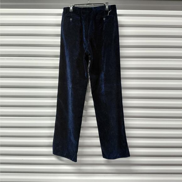 Iceberg Pants Mens 50(US 34) Navy Blue Velvet Dress Trouser Made in Italy NWT - Picture 2 of 9